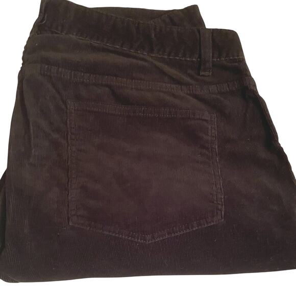 Talbots Black Corduroy Jeans Women 18 Plus High Waist Straight Leg Slimming NWOT - Picture 6 of 9